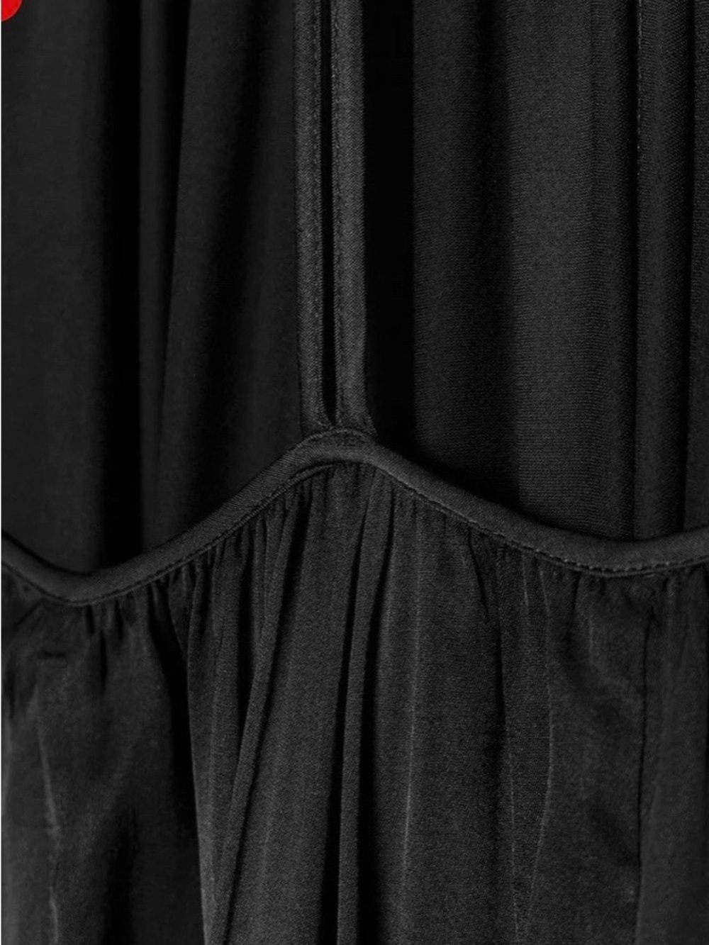 Zara Black Flowing Maxi Slip Dress with Spaghetti Straps - Picture 7 of 9